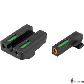 TRUGLO SIGHT SET SF XD/XDM/XDS TFX PRO GREEN/ORANGE OUTLINE