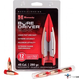 HORNADY 45CAL BORE DRIVER 280GR ELD-X 12CT 10BC/CS