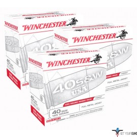 WIN AMMO USA .40SW 600RDS/CASE 165GR. FMJ