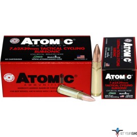 ATOMIC AMMO 7.62X39 SUBSONIC 220GR. HOLLOW POINT BT 50-PACK