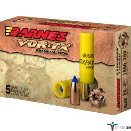 BARNES AMMO SLUG 20GA. 3" 250GR. EXPANDER TIPPED 5-PACK