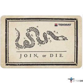 TEKMAT ARMORERS BENCH MAT 11"X17" JOIN OR DIE FLAG