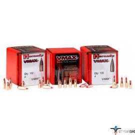 HORNADY BULLETS 22 CAL .224 55GR V-MAX W/CANNELURE 100CT
