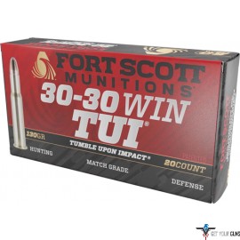 FORT SCOTT 30-30 WIN TUI 130GR SOLID COPPER 20RD 10BX/CS