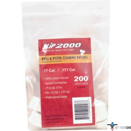 SLIP 2000 CLEANING PATCHES SQUARE .17/.177 .75" 200-PACK