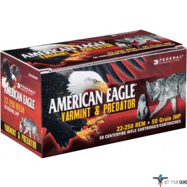FED AMMO AE .22-250 REM. 50GR. JACKETED HOLLOW POINT 50-PACK