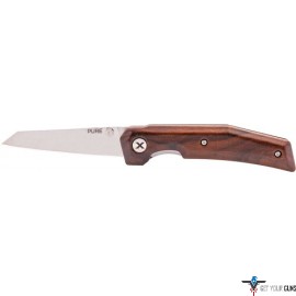 WOOX KNIFE PURE FOLDER 3.5" AMERICAN WALNUT HANDLE!