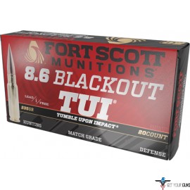 FORT SCOTT 8.6 BLACKOUT 235GR TUI SOLID COPPER 20RD 10BX/C