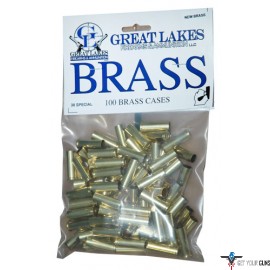 GREAT LAKES BRASS .38 SPECIAL NEW 100CT