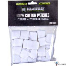 BREAKTHROUGH CLEANING PATCHES 1" SQUARE .22-.243 200 PK