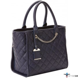 BULLDOG CONCEALED CARRY PURSE QUILTED TOTE STYLE NAVY