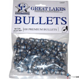 GREAT LAKES BULLETS .44 CAL. .430 200GR. LEAD-RNFP 100CT