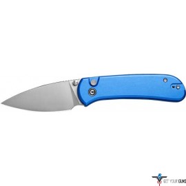 CIVIVI KNIFE QUIBIT 2.98" BLUE /SATIN FINISH BUTTON LOCK