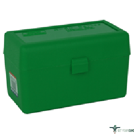 MTM AMMO BOX MAGNUM RIFLE 50-ROUNDS FLIP TOP STYLE GREEN