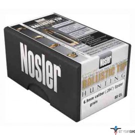 NOSLER BULLETS 6.5MM .264 120GR BALLISTIC TIP 50CT