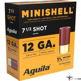 AGUILA MINI-SHELL 12GA 1.75" 5/8OZ #7.5 25RD 10BX/CS
