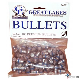 GREAT LAKES BULLETS .44 CAL. .430 240GR. LEAD-SWC 100CT