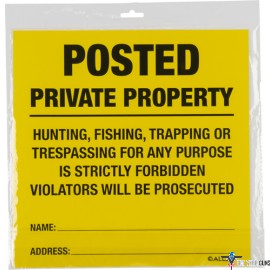ALLEN POSTED NO TRESPASSING SIGN 12 PACK