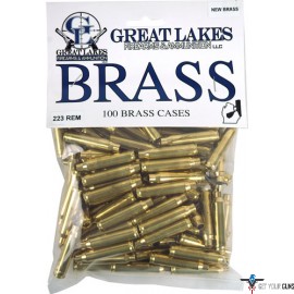 GREAT LAKES BRASS .223 REM NEW 100CT
