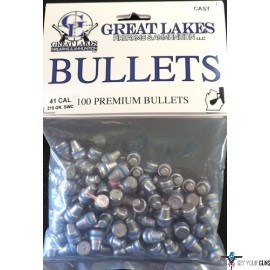 GREAT LAKES BULLETS .41 CAL. .411 215GR LEAD-SWC POLY 100CT