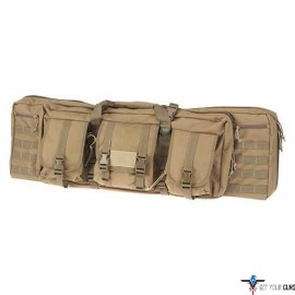 DRAGO 36" DOUBLE GUN CASE PADDED BACKPACK STRAPS TAN