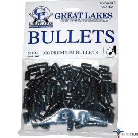 GREAT LAKES BULLETS .38/.357 .358 158GR LEAD-SWC POLY 100CT