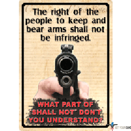 RIVERS EDGE SIGN "THE RIGHT TO KEEP AND BEAR ARMS.." 12"x17"