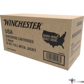 WIN AMMO USA 5.56MM(1000 CASE) 55GR. FMJ PACKED IN TRAYS