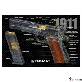 TEKMAT ARMORERS BENCH MAT 11"X17" 1911 PISTOL CUT AWAY