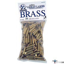 GREAT LAKES BRASS .223 REM. ONCE FIRED 250CT