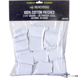 BREAKTHROUGH CLEANING PATCHES 2 1/4" SQUARE .38-.45 50 PACK