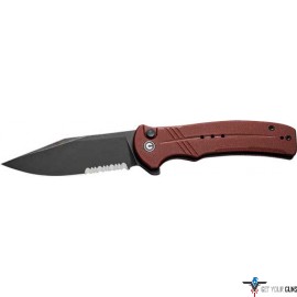 CIVIVI KNIFE COGENT 3.47" BURGUNDY G10/BLACK STONEWASH