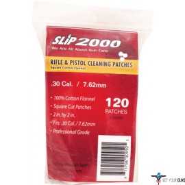 SLIP 2000 CLEANING PATCHES 2" SQUARE .30/7.62MM 120-PACK