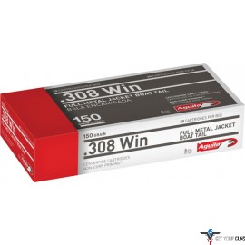 AGUILA AMMO 308WIN 150GR. FMJBT 20-PACK