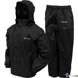 FROGG TOGGS RAIN & WIND SUIT ALL SPORTS LARGE BLK/BLK