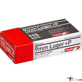 AGUILA AMMO 9MM +P 115GR. FMJ-RN 50-PACK