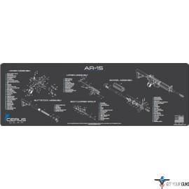 CERUS GEAR 3MM PROMATS 14"X48" AR-15 MAGNUM SCHEMATIC C GRAY