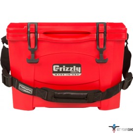 GRIZZLY COOLERS GRIZZLY G15 RED/RED 15 QUART COOLER