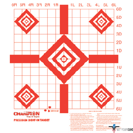 CHAMPION TARGET PAPER REDFIELD STYLE SIGHT-IN 100-PACK