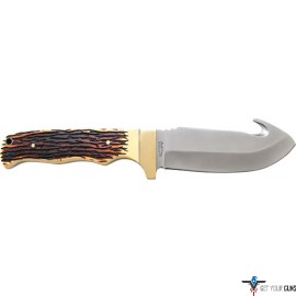 UNCLE HENRY KNIFE GUT HOOK 4.3" BLADE  W/LEATHER SHEATH