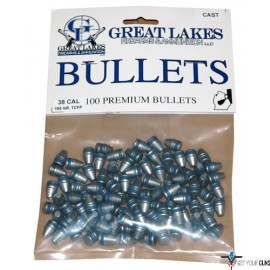 GREAT LAKES BULLETS .38/.357 .358 105GR. LEAD-TCFP 100CT