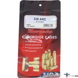 HORNADY UNPRIMED CASES 338 ARC 50 PACK 5PK/CS