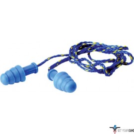 WALKERS EAR PLUGS BRAIDED CORD RUBBER 27dB BLUE 1-PAIR