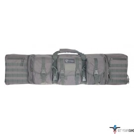 DRAGO 42" DOUBLE GUN CASE GRAY PADDED BACKPACK STRAPS