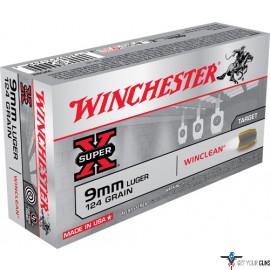 WINCHESTER WIN-CLEAN 9MM LUGER 124GR. JSP 50RD 10BX/CS
