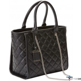 BULLDOG CONCEALED CARRY PURSE QUILTED TOTE STYLE BLACK
