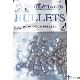 GREAT LAKES BULLETS .44 CAL. .430 240GR. LEAD-RN 100CT