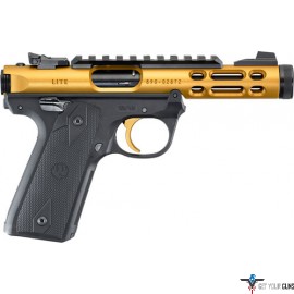 RUGER MARK IV 22/45 LITE .22LR 4.4" BULL AS GOLD ANODIZED