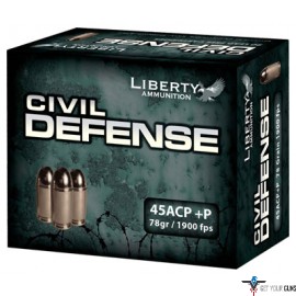 LIBERTY AMMO CIVIL DEFENSE .45ACP 78GR HP 20-PACK