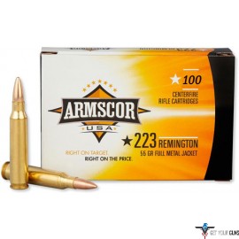 ARMSCOR AMMO .223 55GR. FMJ VALUE PACK 100 ROUND PACK
